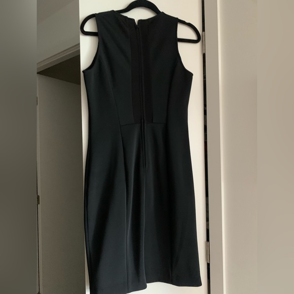 Form fitting black dress size 10/12, black pleather/snake pattern mesh panels - Picture 2 of 7